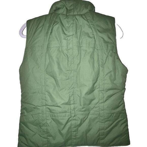 Izod Vest Womens Size XS Green Reversible? Full Zip Pockets Gorpcore Camp Hike - Picture 4 of 7